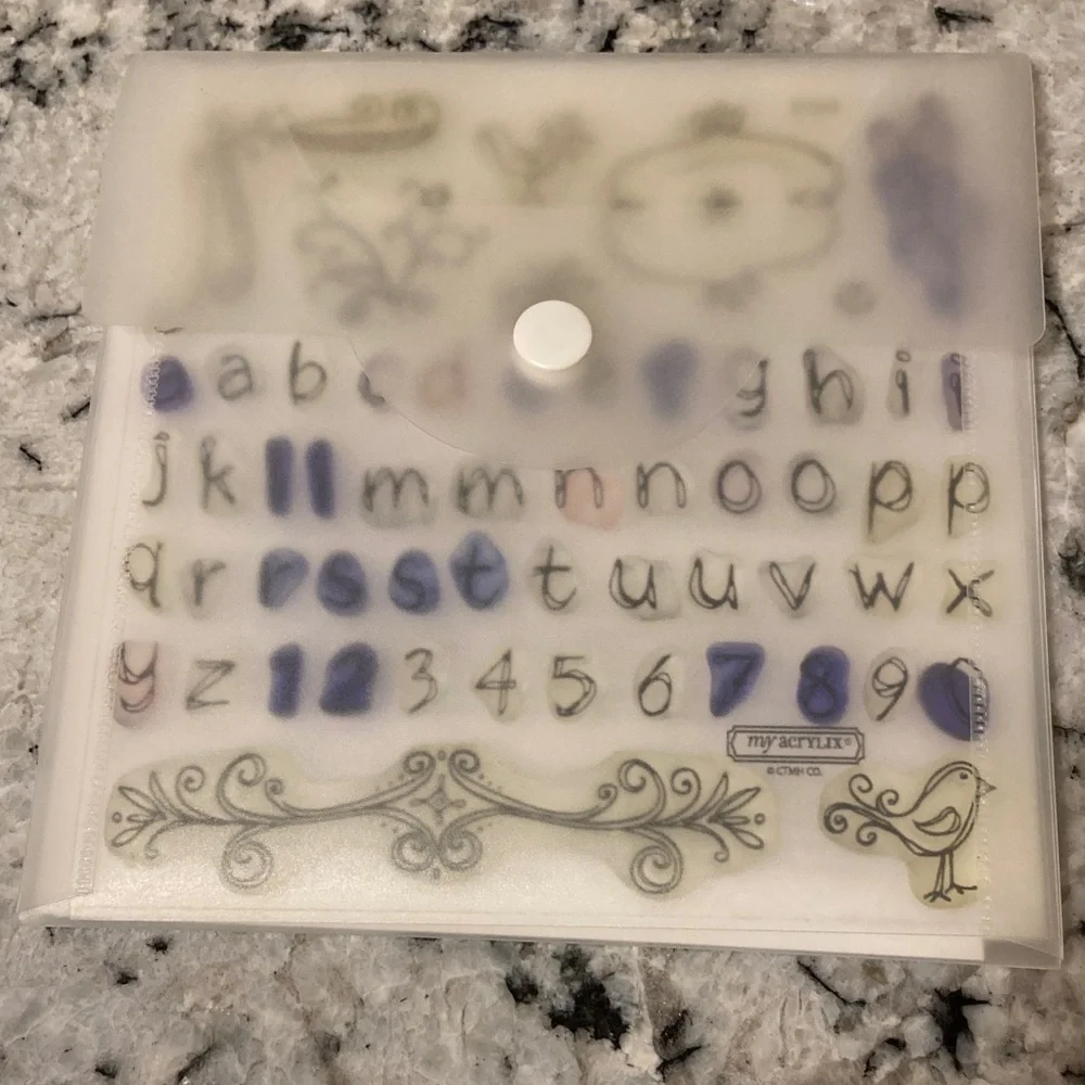 Close to my Heart Decorative Alphabet, Number, and Calendar Clear Stamps